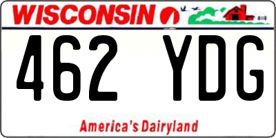 WI license plate 462YDG