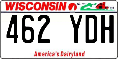 WI license plate 462YDH