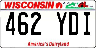WI license plate 462YDI