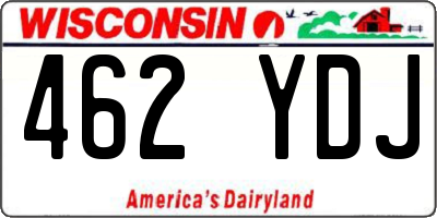 WI license plate 462YDJ