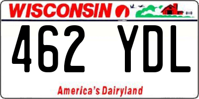 WI license plate 462YDL