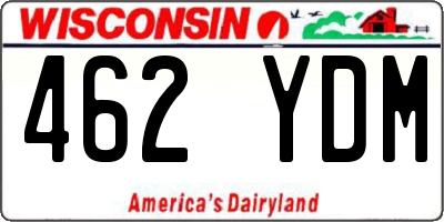 WI license plate 462YDM