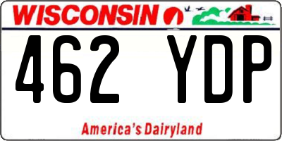 WI license plate 462YDP