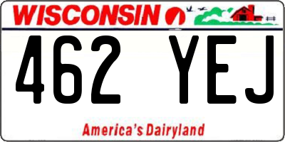 WI license plate 462YEJ