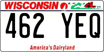 WI license plate 462YEQ