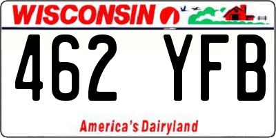 WI license plate 462YFB