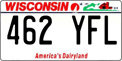 WI license plate 462YFL