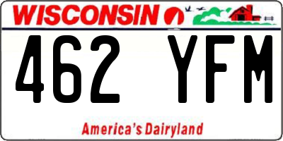 WI license plate 462YFM