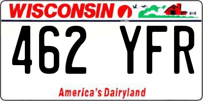 WI license plate 462YFR