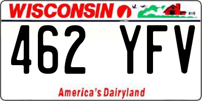 WI license plate 462YFV