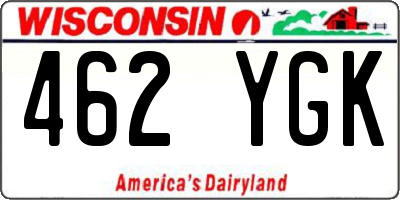 WI license plate 462YGK