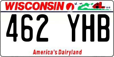 WI license plate 462YHB