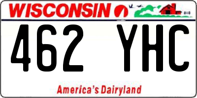 WI license plate 462YHC