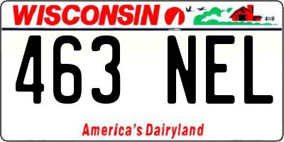 WI license plate 463NEL