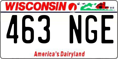 WI license plate 463NGE