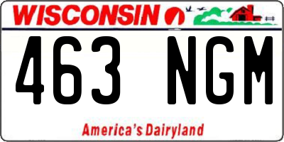 WI license plate 463NGM