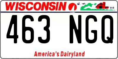 WI license plate 463NGQ