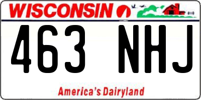 WI license plate 463NHJ