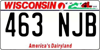 WI license plate 463NJB
