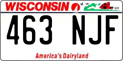 WI license plate 463NJF