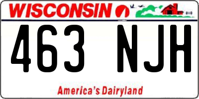 WI license plate 463NJH