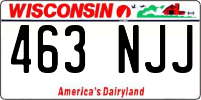 WI license plate 463NJJ