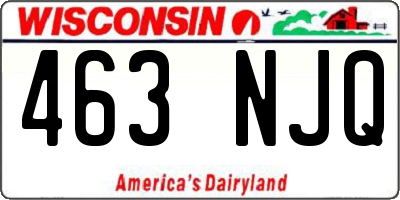 WI license plate 463NJQ