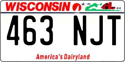 WI license plate 463NJT