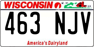 WI license plate 463NJV