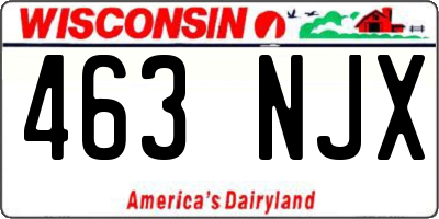 WI license plate 463NJX