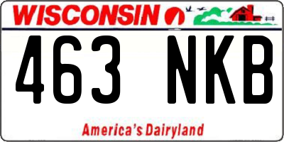 WI license plate 463NKB