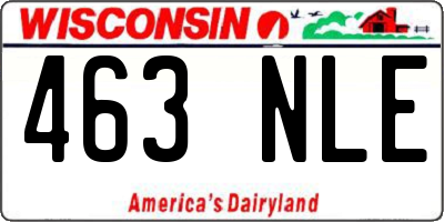 WI license plate 463NLE