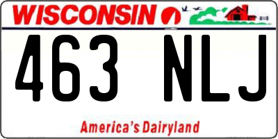 WI license plate 463NLJ