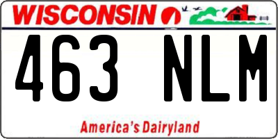 WI license plate 463NLM
