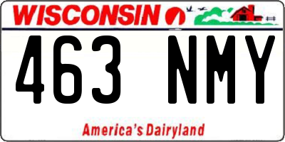 WI license plate 463NMY