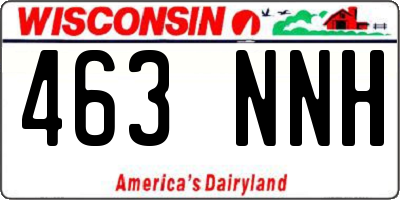 WI license plate 463NNH