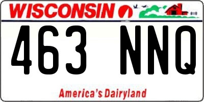 WI license plate 463NNQ
