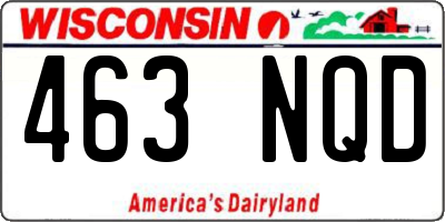 WI license plate 463NQD