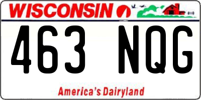 WI license plate 463NQG