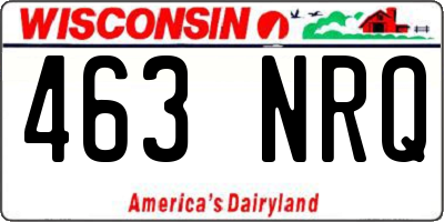 WI license plate 463NRQ