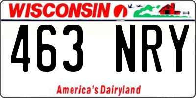 WI license plate 463NRY