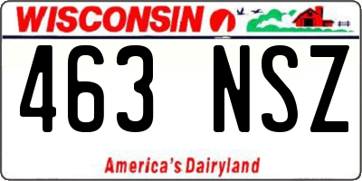 WI license plate 463NSZ