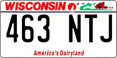 WI license plate 463NTJ