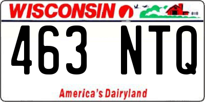 WI license plate 463NTQ