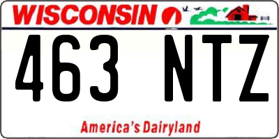 WI license plate 463NTZ