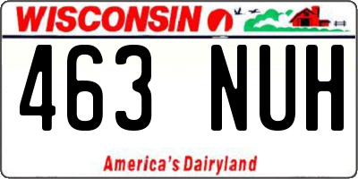 WI license plate 463NUH