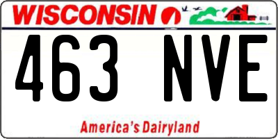 WI license plate 463NVE