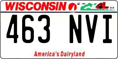 WI license plate 463NVI