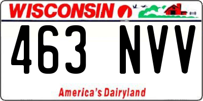 WI license plate 463NVV