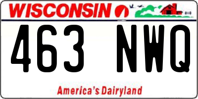 WI license plate 463NWQ